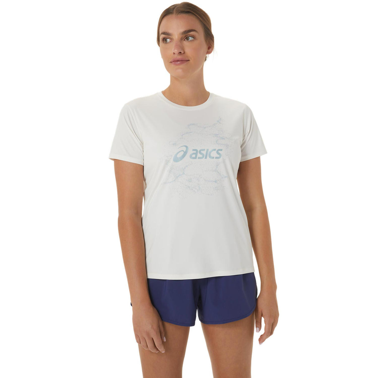 ASICS WMN NAGINO GRAPHIC RN SS TOP CREAM