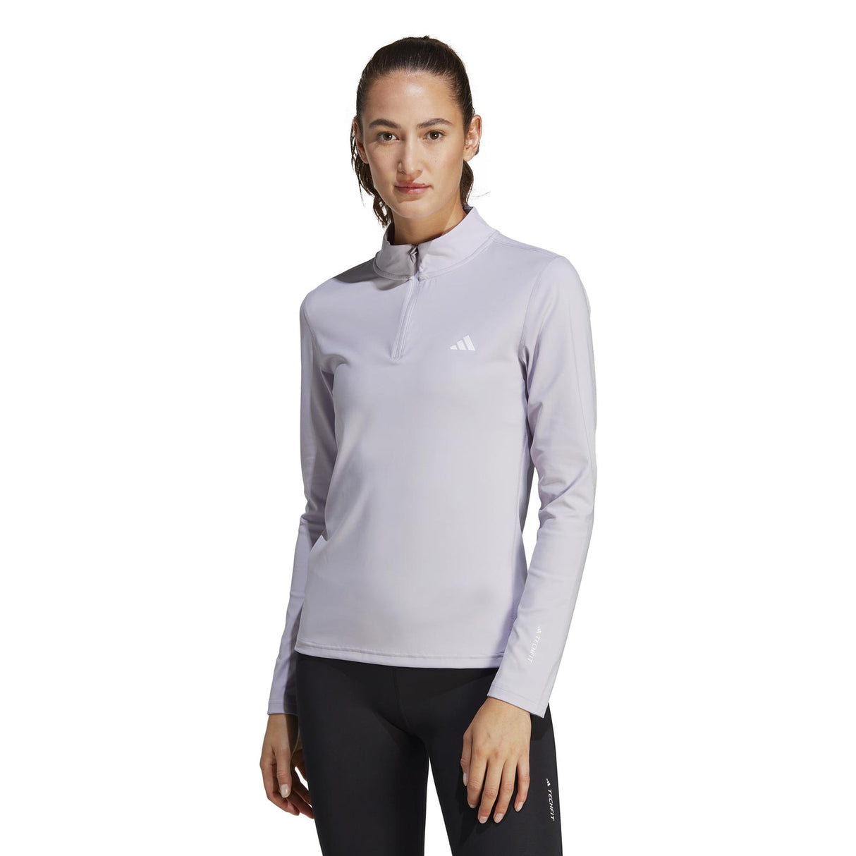 adidas Womens TF Training QZ LS Purple