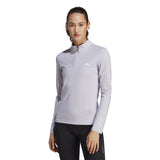 adidas Womens TF Training QZ LS Purple