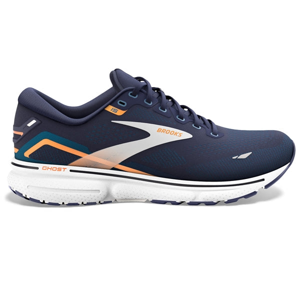 Brooks Ghost 15 WF Mens Navy/Orange