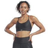 Reebok Womens Lux Strappy Bra AOP MS Blk