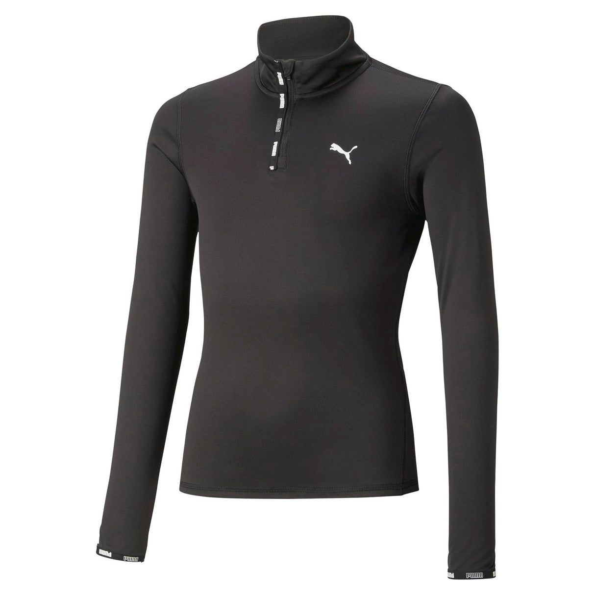 Puma Girls Fit 1/2 Zip Top Blk