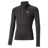 Puma Girls Fit 1/2 Zip Top Blk