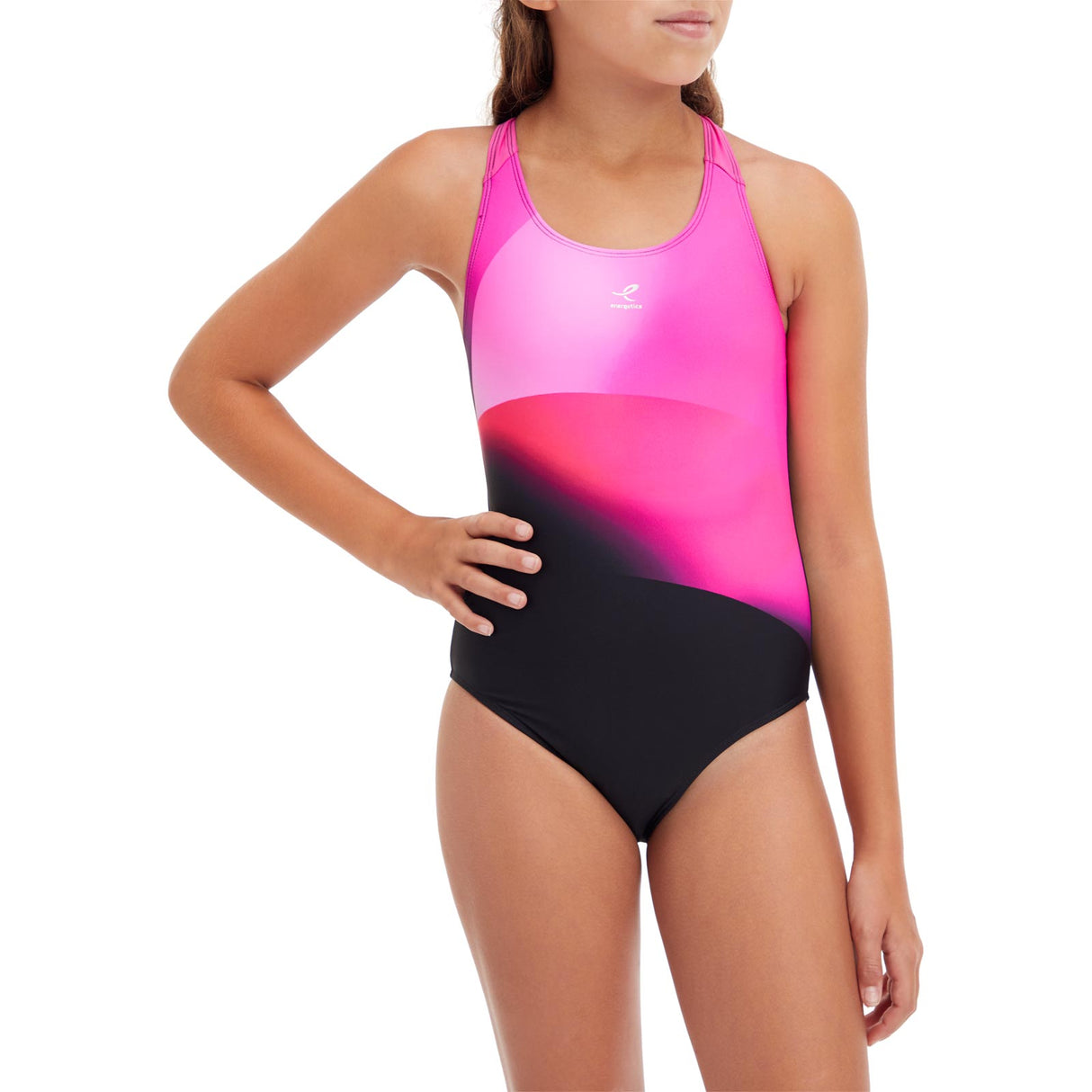 Energetics Girls Roosa Swimsuit Blk/Pnk
