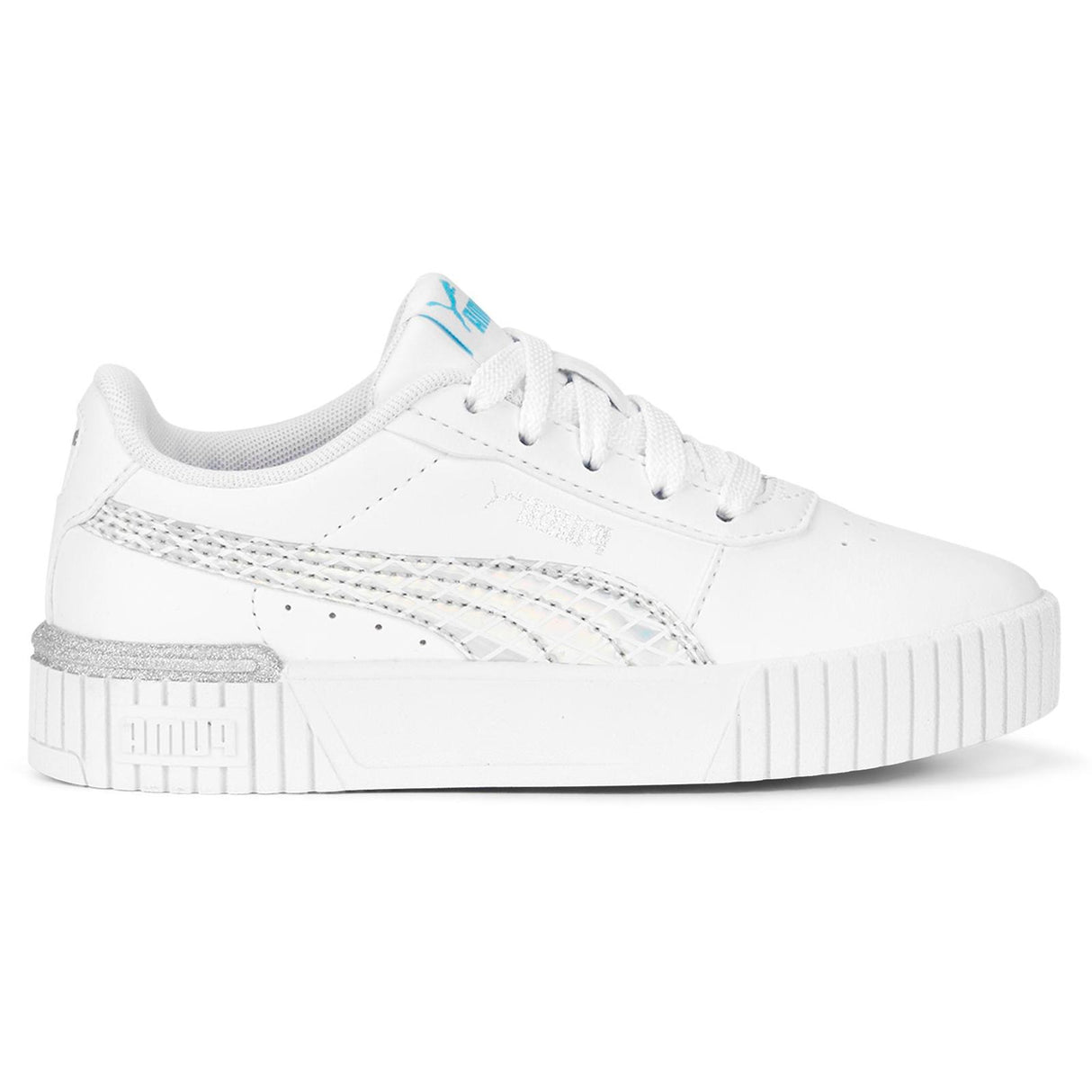 Puma Carina 2.0 Jnr Girls White/Glitter