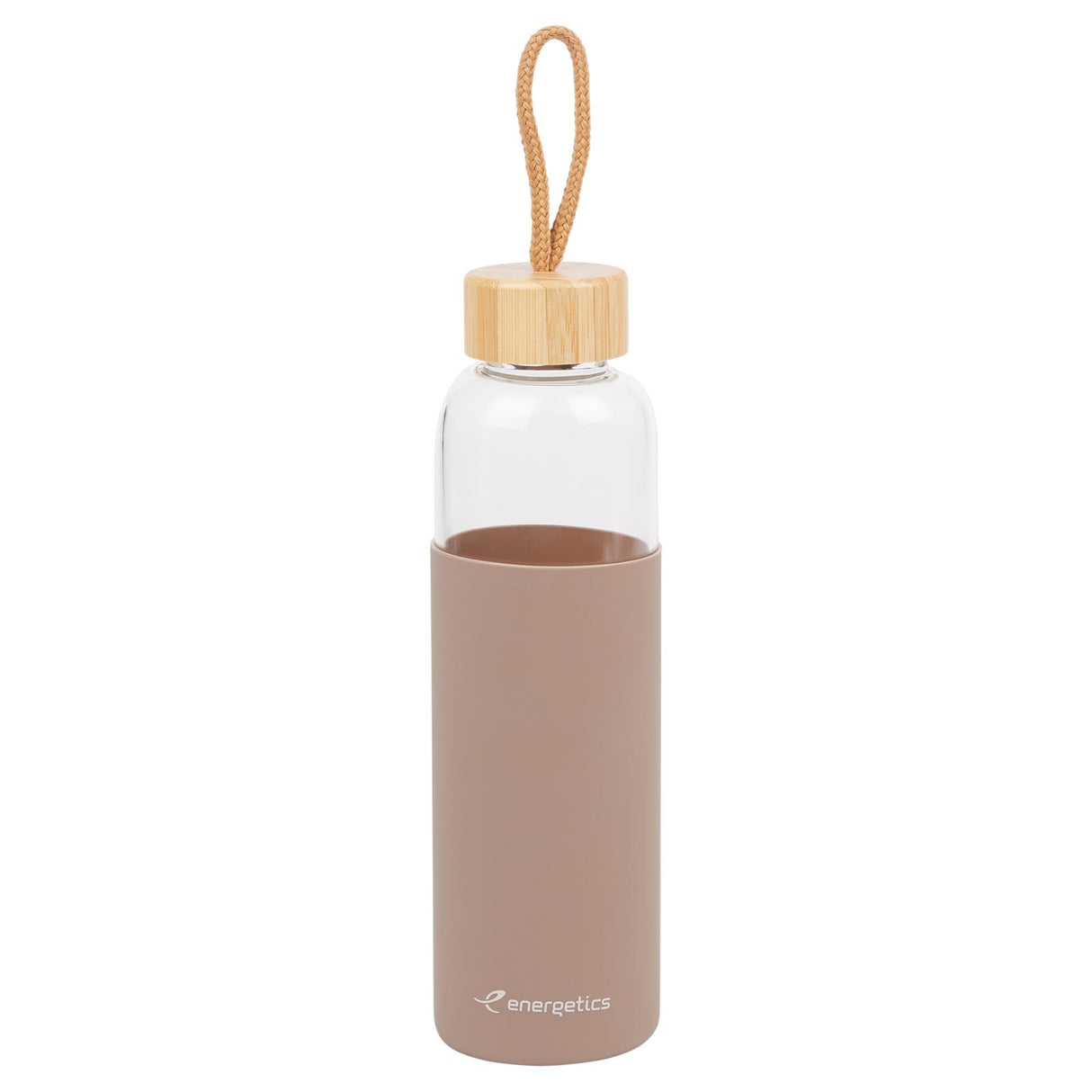 Energetics Glass Bottle Bamboo II Brown