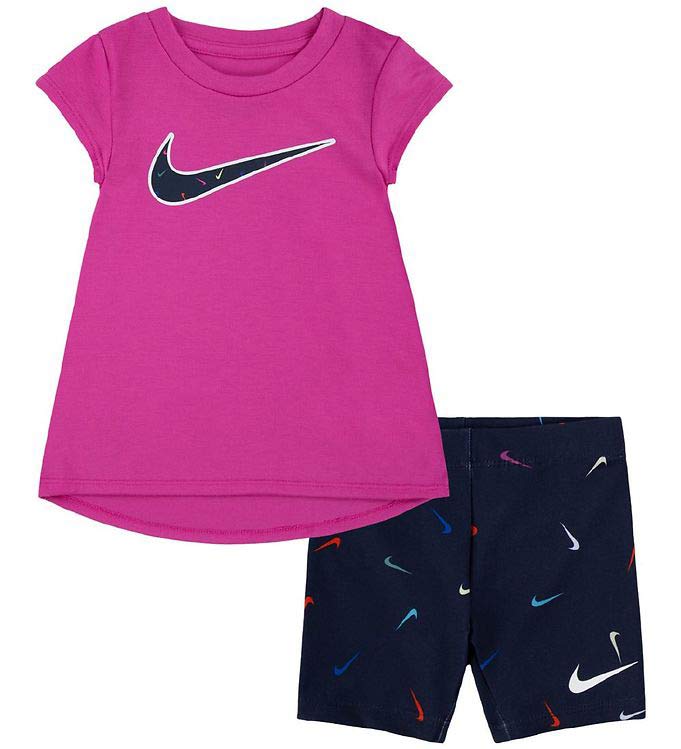 NIKE JNR BIKE SHORT SET Purple