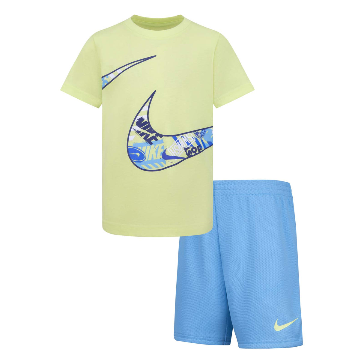 NIKE JNR WILD AIR MESH SHORT SET BLUE