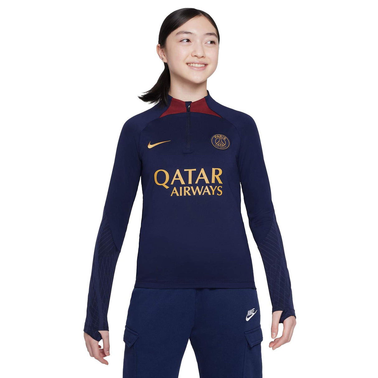 Nike PSG 23 Kids Strike Drill Top Navy
