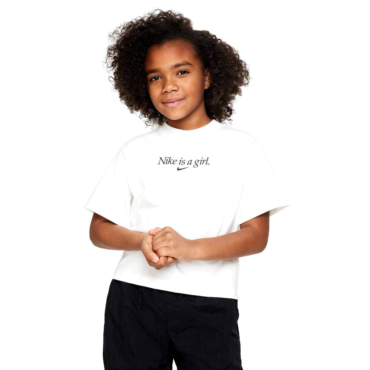 Nike Girls NSW Tee Boxy is a Girl White