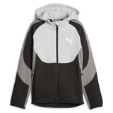 Puma Boys Evostripe FZ Hoodie DK Grey