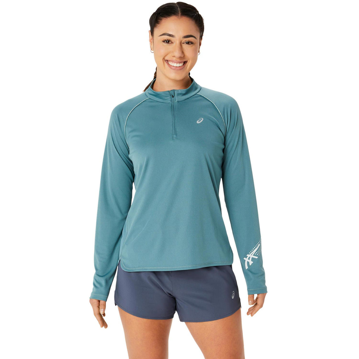 Asics Womens Icon LS HZ Top Green