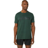 Asics mens Big Logo Tee Green