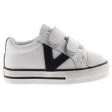 Victoria Velcro Canvas Sneaker Jnr Wh/Bk