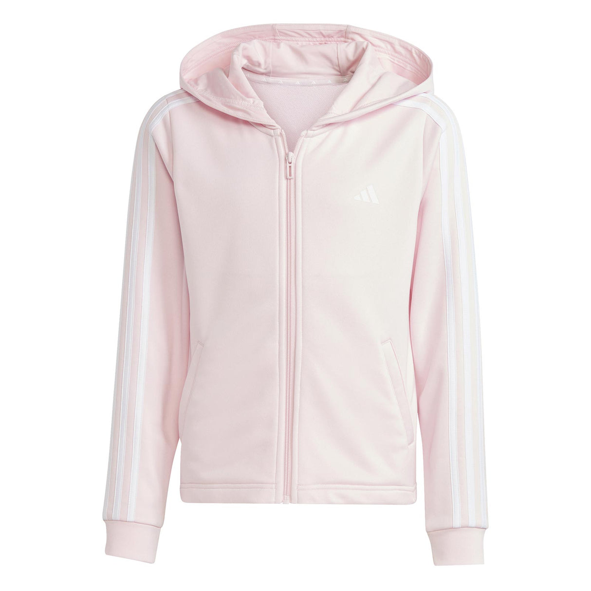 adidas Girls TR-ES 3S FZ Hood Pink