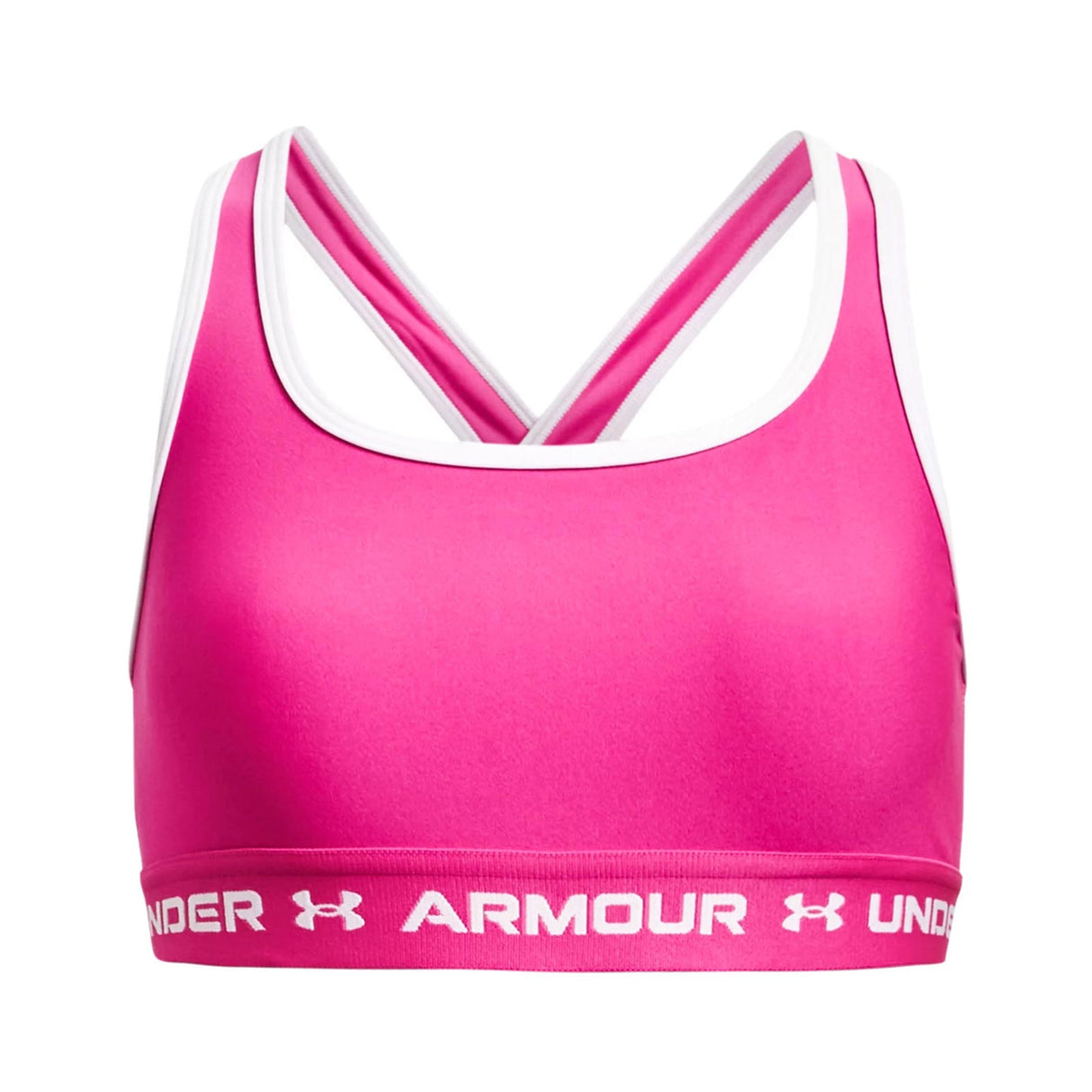 UA Girls Crossback Mid Bra Solid Pink