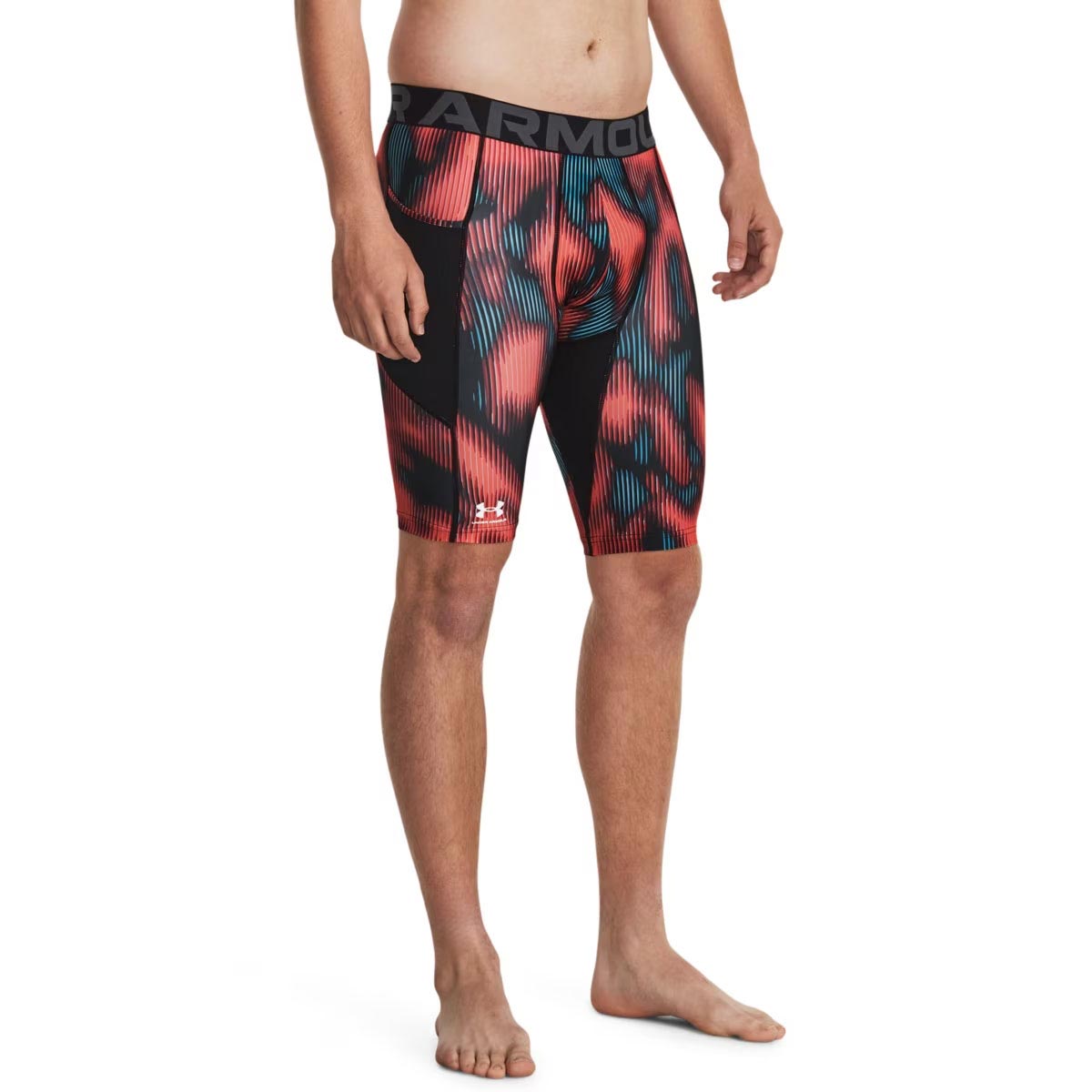 UA Mens HG Printed Long Shorts Pink