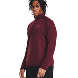 UA Mens Tech 2.0 Half Zip Maroon