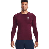 UA Mens HG Armour Comp LS Maroon