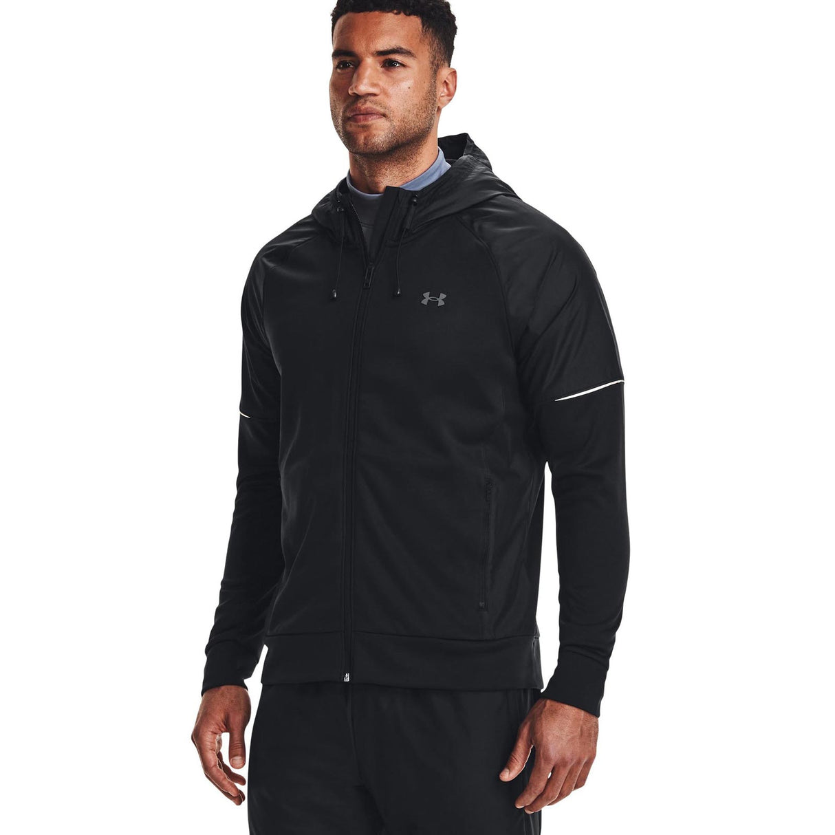 UA Mens AF Storm FZ Hoodie Black