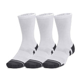 UA Performance Tech 3pk Crew White