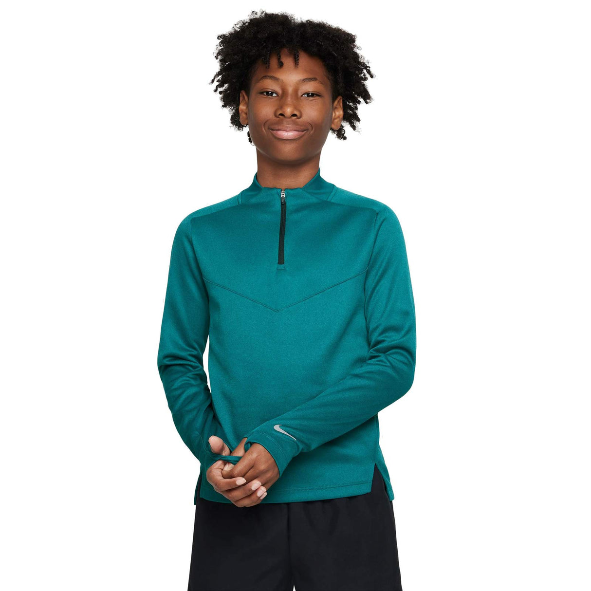Nike Boys DF Multi Tech LS HZ Top Blue