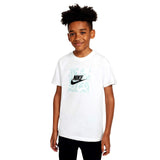 Nike Boys NSW Club Hybrid GFX Tee White