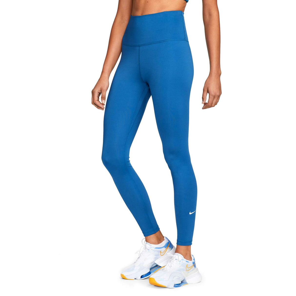 Nike Womens One Dri Fit HR Tight Blue