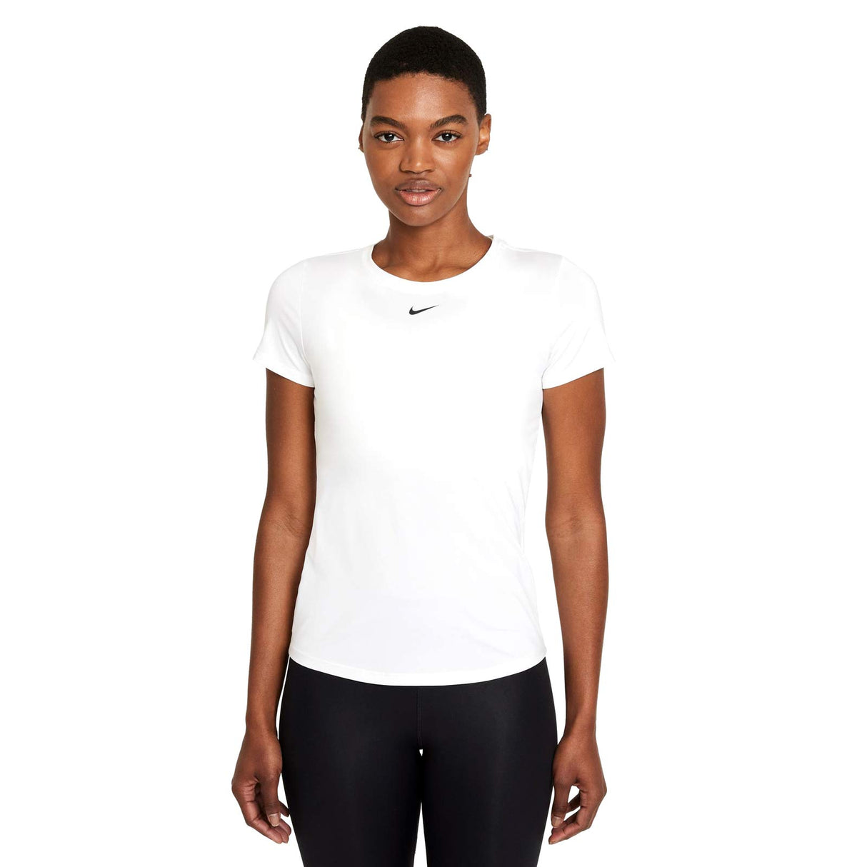 Nike Wmns One Dri Fit SS Slim Top White