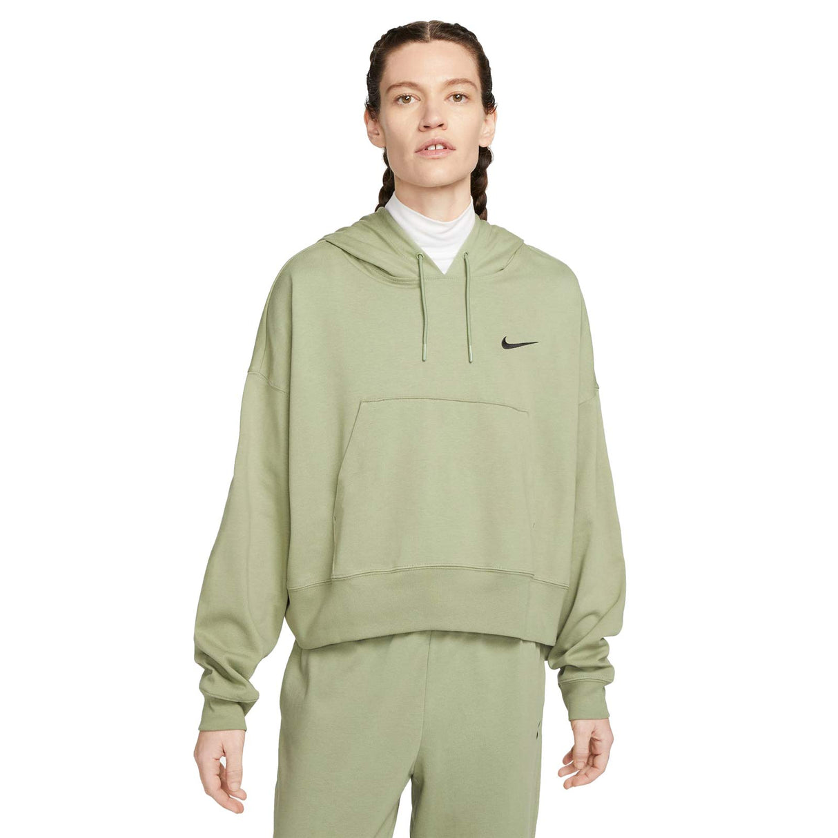 Nike Wmns NSW JRSY OS PO Hoody Green