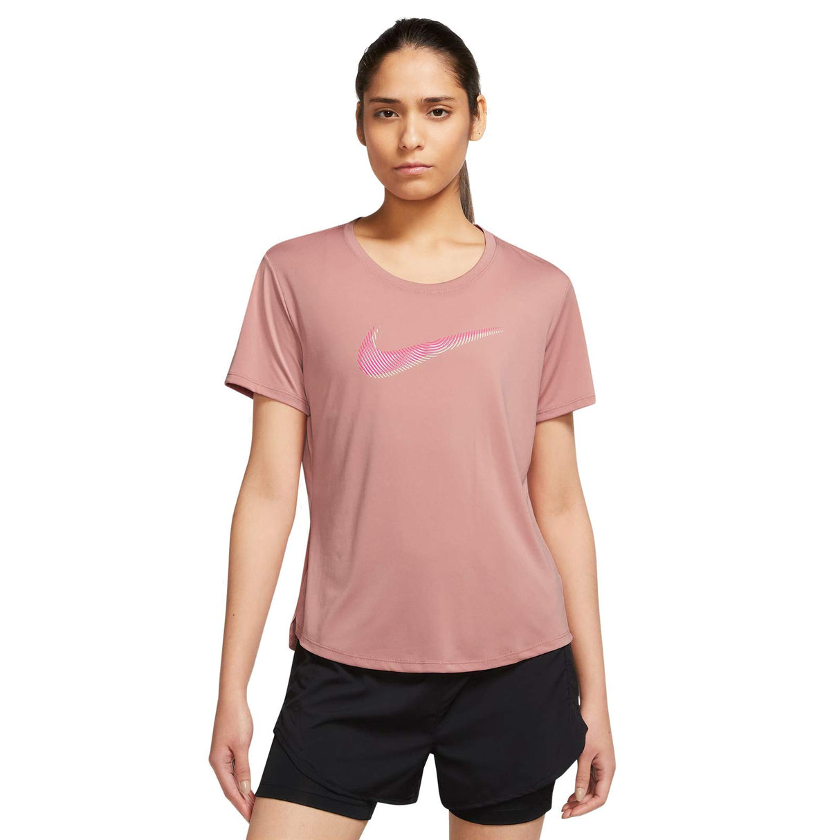 Nike Wmns NK DF Swoosh HBR SS Top Red