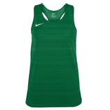 NIKE WMN STOCK DRY MILER SINGLET GRN/WHT