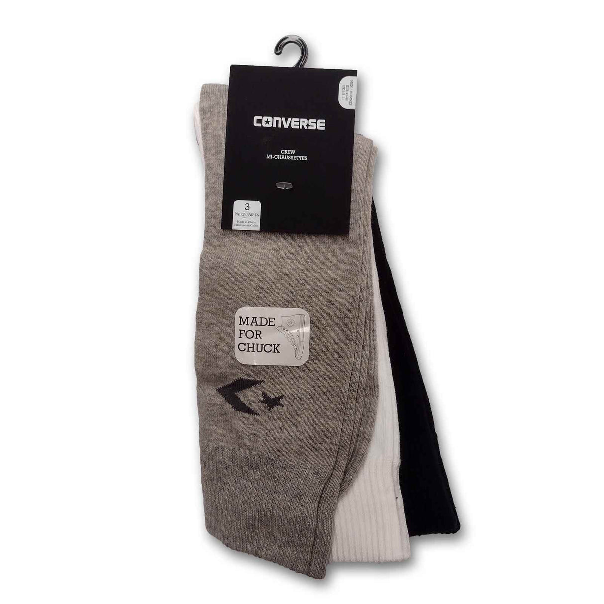Converse Basic Crew Mens Socks Grey