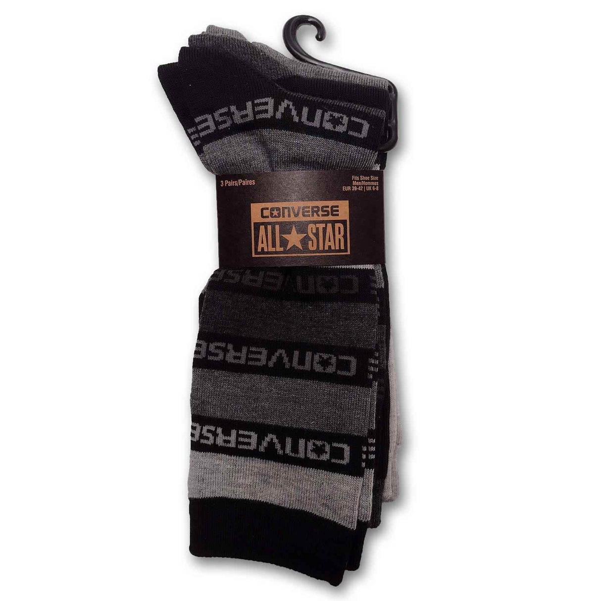 Converse Hombre Mens Socks Black/Grey