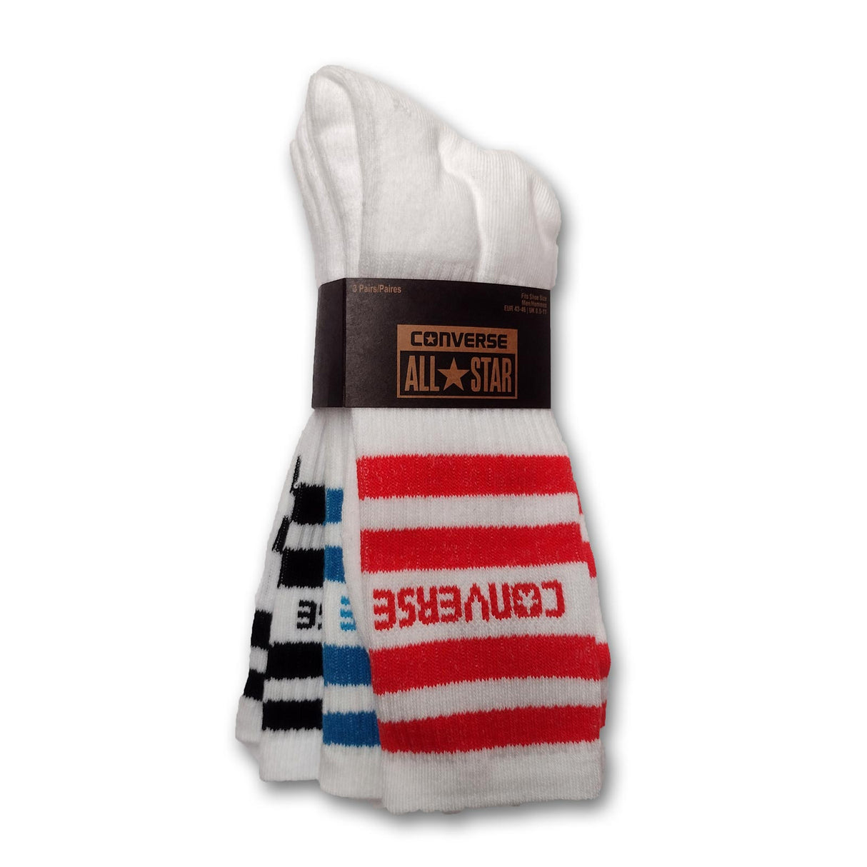 Converse Retro Stripe Mens Socks Wht