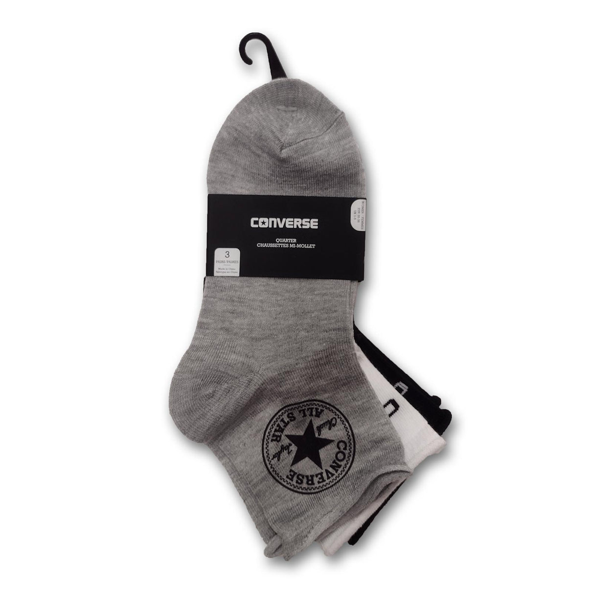 Converse Flat Knit Wmn Socks Grey/Wht