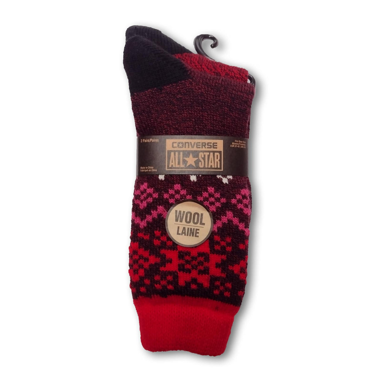 Converse Winter Border Wmn Socks Blk