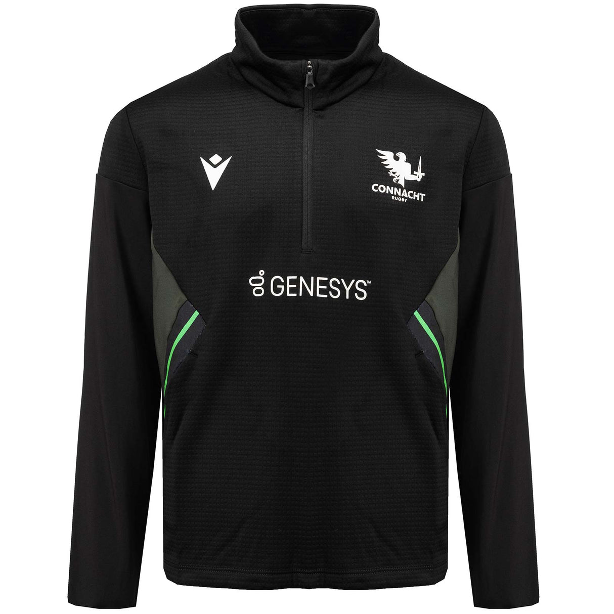 Macron Connacht 23/24 Trn Flc QZ LS Blk
