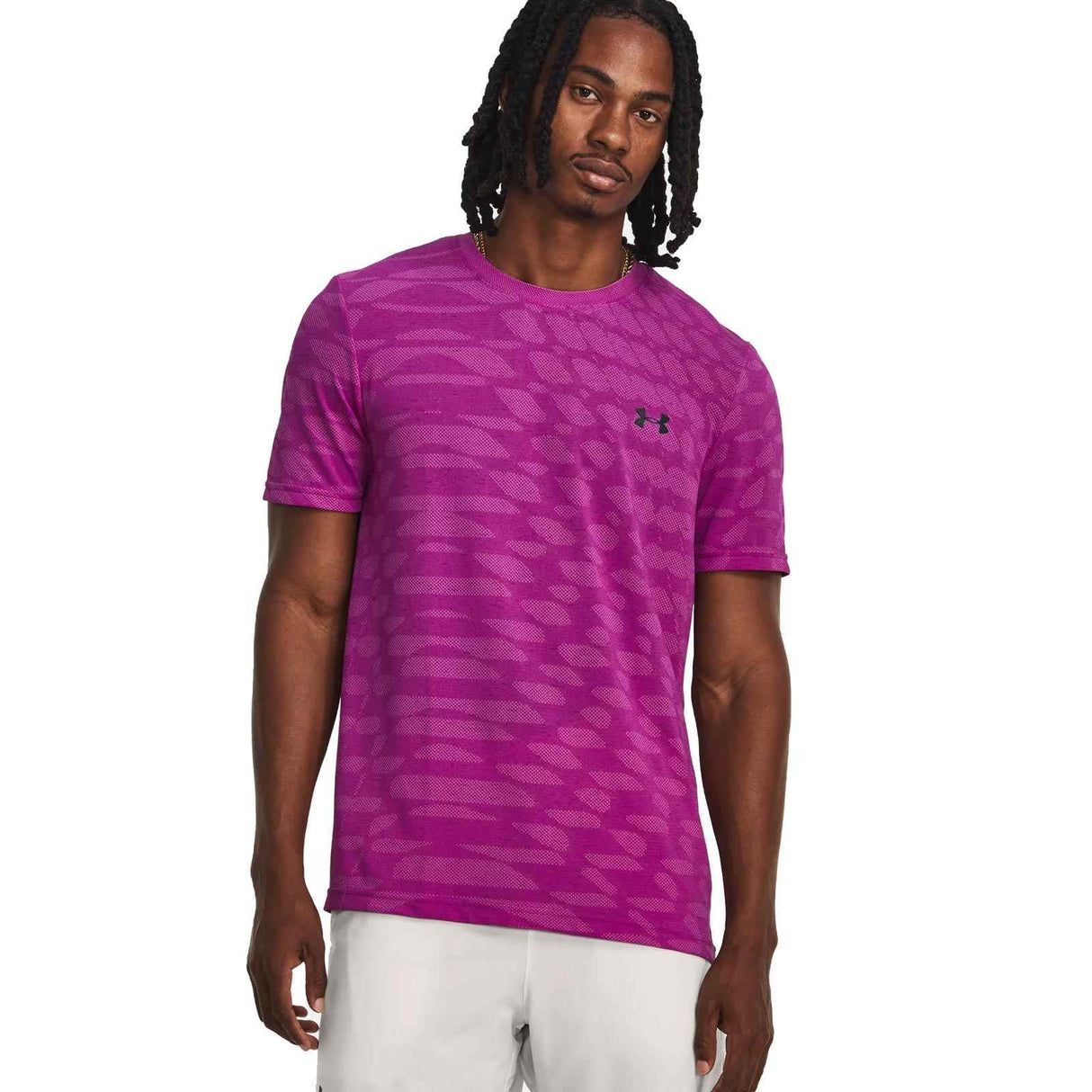 UA Mens Seamless Novelty SS Tee Purple