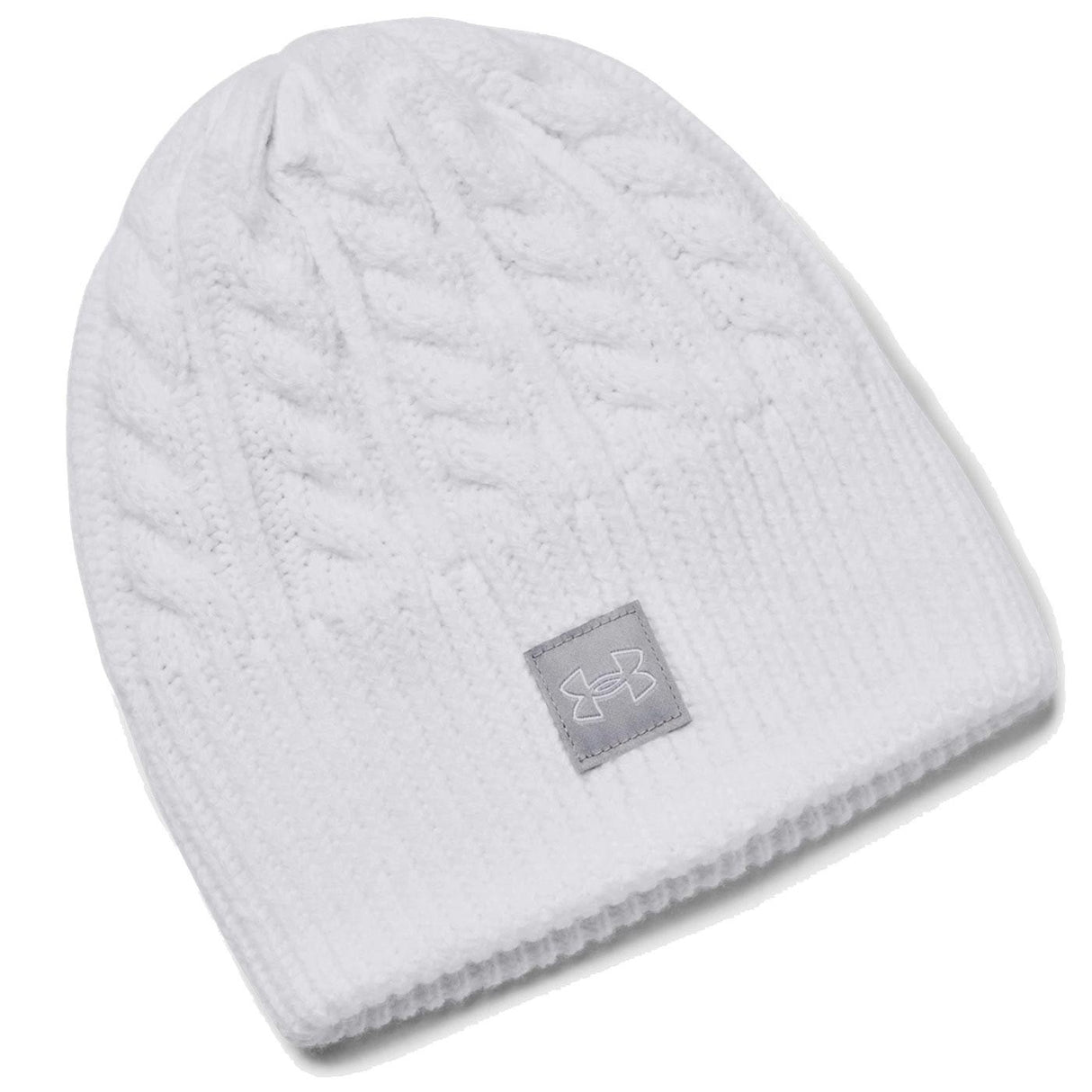UA Halftime Cable Knit Beanie White