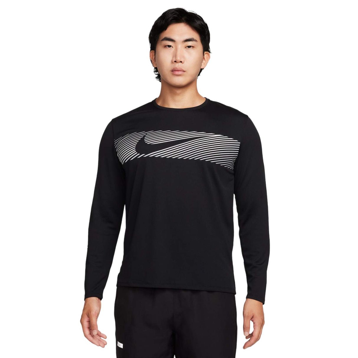 Nike Mens DF UV Miler Flash LS Top Black