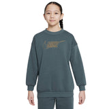 Nike G NSW Club FLC BF Shine LS Crew Grn