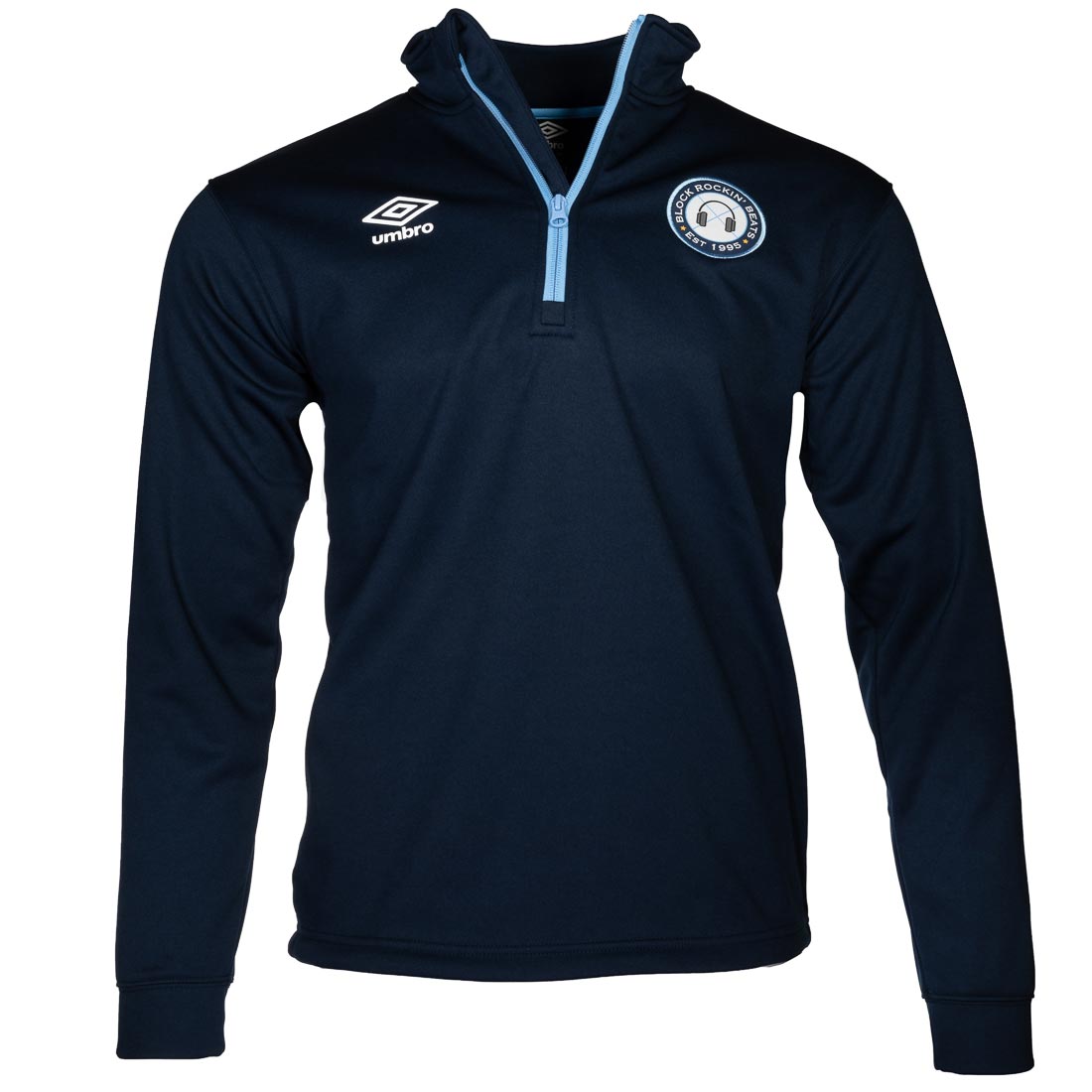 Block Rockin Beats Fleece QZ 21 Navy/Sky