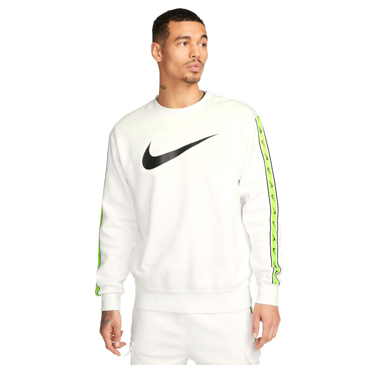 Nike Mens NSW Repeat SW Flc Crew BB Wht