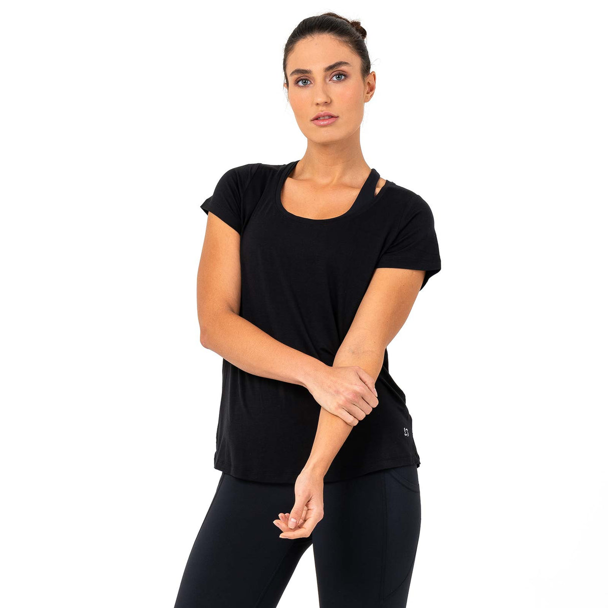 Bodylogic JS Trust Scoop Neck SS Tee Bl
