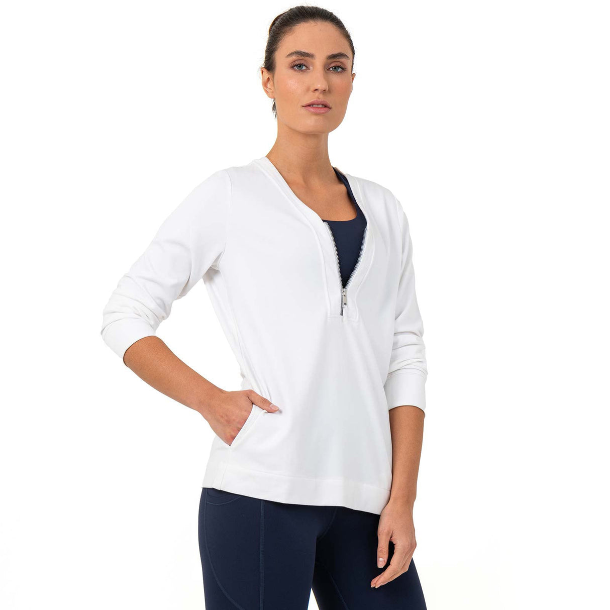 Bodylogic JS Freedom QZ Sweatshirt Wht