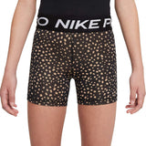 Nike Girls Pro DF 3in Anml Aop Short Blk