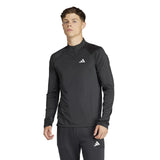 adidas Mens GYM+ QZ  Top Black