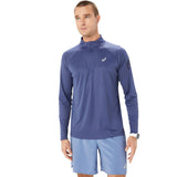 Asics Mens Icon LS Half Zip Blue