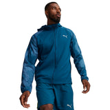 Puma Mens Run Favorite AOP Wvn Jackt Blu